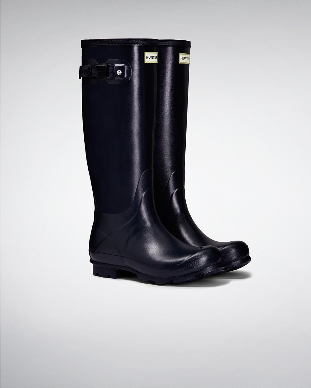 Womens Hunter Norris Field - Tall Rain Boots Navy - 4732-INAXE